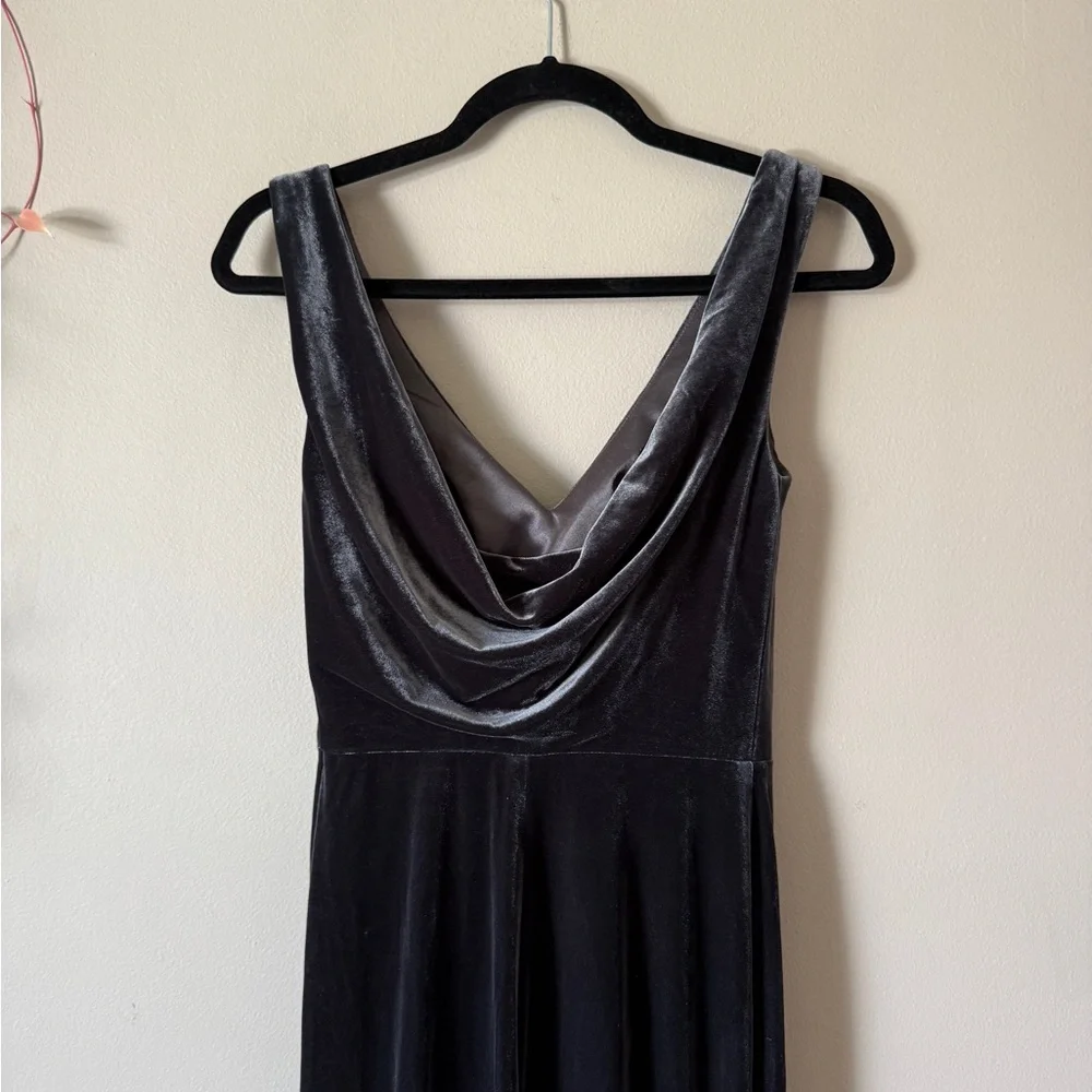 Revelry Dakota velvet maxi special occasion bridesmaid dress 0 - Picture 9 of 13